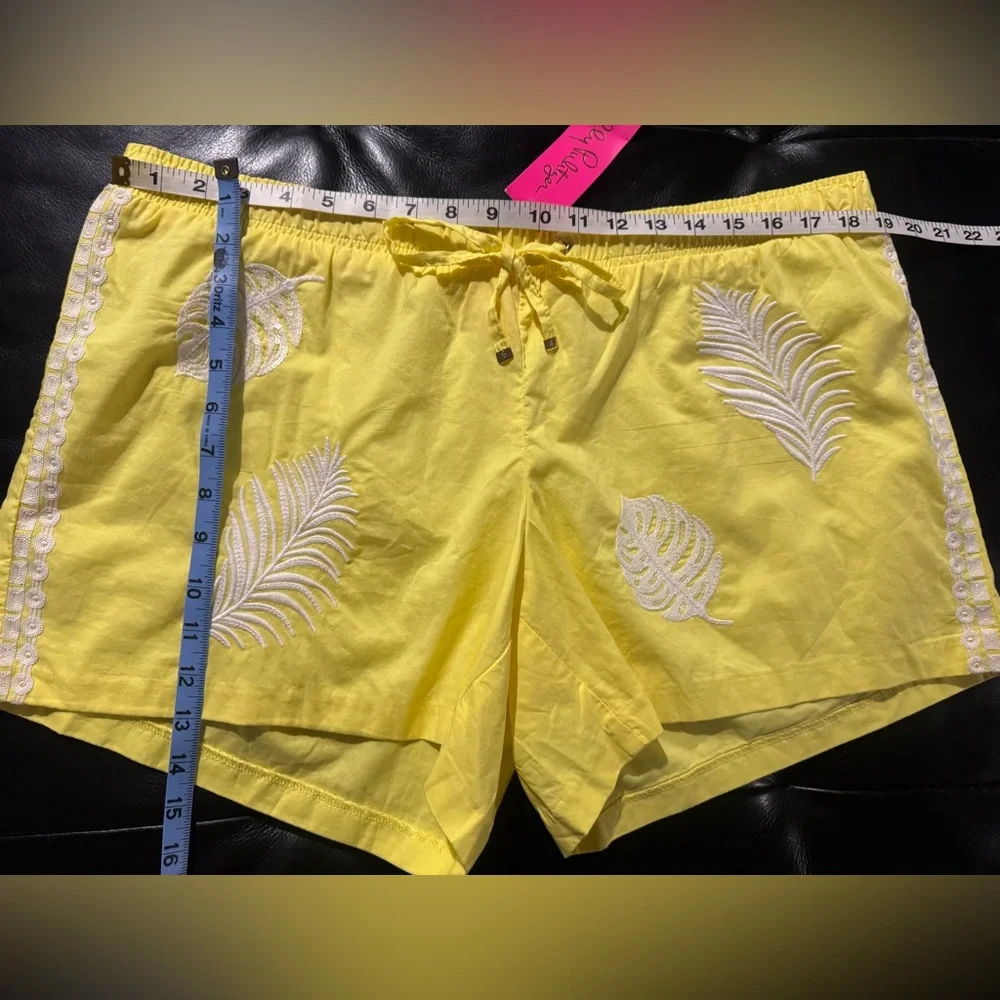 NEW Katia sequined embroidered palm leaf shorts Lilly Pulitzer